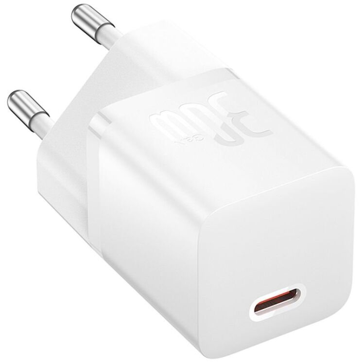 Сетевое зарядное устройство Baseus GaN5S 1C 30W + кабель Type-C to Type-C (100W, 1m) P10110902213-00 - White: фото 2 из 21