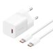 Сетевое зарядное устройство Baseus GaN5S 1C 30W + кабель Type-C to Type-C (100W, 1m) P10110902213-00 - White (346194W). Фото 1 из 21