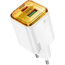 Мережевий зарядний пристрій Hoco N52 Monsoon PD20W + QC3.0 - White: фото 1 з 6