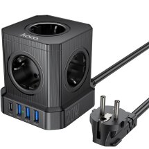 Мережевий зарядний пристрій Hoco NS8 1C3A + 5Socket (20W) - Black: фото 1 з 8