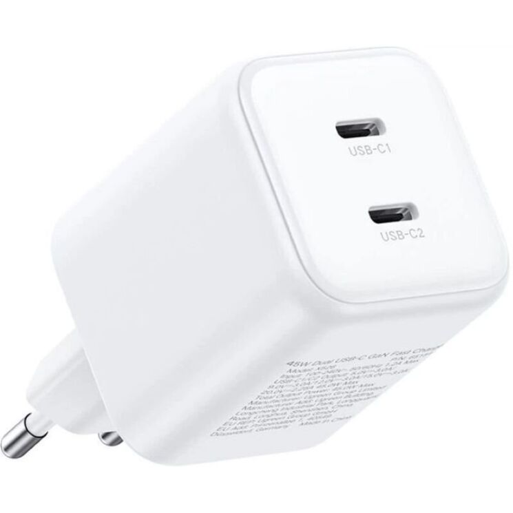 Сетевое зарядное устройство UGREEN X526 45W 2Type-C (65154) - White (995661W) Сетевое зарядное устройство UGREEN X526 45W 2Type-C (65154) - White: фото 1 из 11