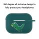 Силиконовый чехол Deexe 3D Cartoon для AirPods Pro - Green Dinosaur (263214F). Фото 2 из 8