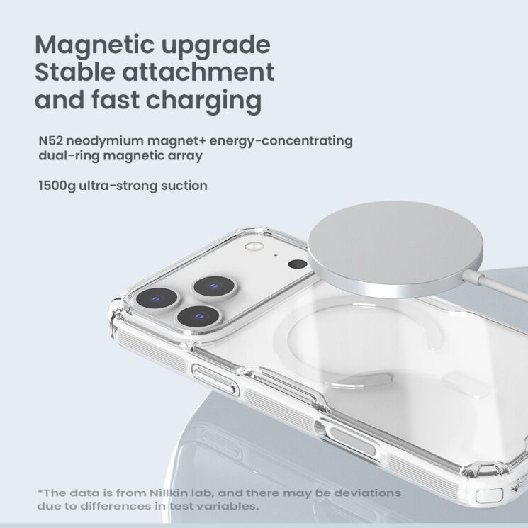 Силіконовий чохол NILLKIN Nature TPU Pro Magnetic для Apple iPhone 17 Pro - Grey: фото 8 з 13