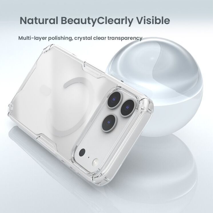 Силіконовий чохол NILLKIN Nature TPU Pro Magnetic для Apple iPhone 17 Pro - Grey: фото 6 з 13