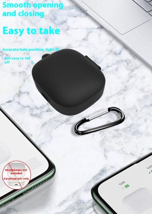 Силиконовый чехол UniCase Protective Color для Xiaomi Redmi Buds 7s - Black: фото 12 из 12