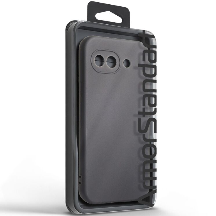 Силіконовий (TPU) чохол ArmorStandart Matte Slim Fit для Google Pixel 10a - Black: фото 3 з 5