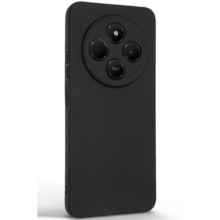 Силиконовый (TPU) чехол ArmorStandart Matte Slim Fit для Xiaomi Redmi 14C / Redmi A4 5G / Poco C75 - Black: фото 2 из 5