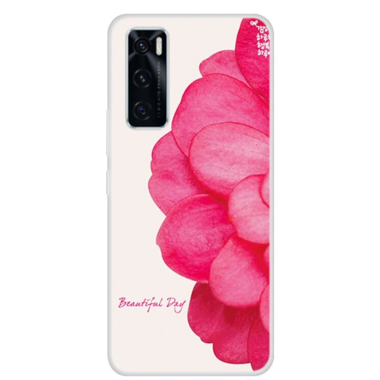 Силиконовый (TPU) чехол Deexe Life Style для VIVO V20 SE - Rose Flower: фото 1 из 2