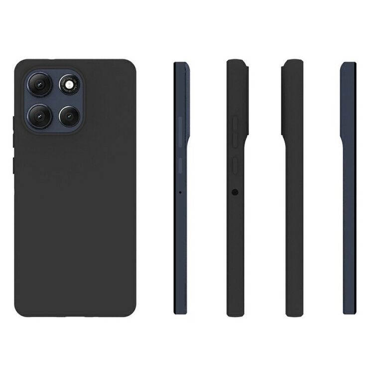 Силіконовий (TPU) чохол Deexe Matte Case для Motorola Moto G86 Power - Black: фото 5 з 5