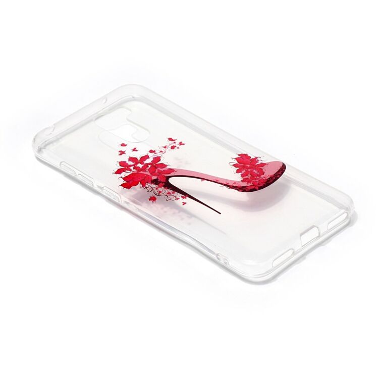 Силиконовый (TPU) чехол Deexe Pretty Glossy для Xiaomi Pocophone F1 - eeled Shoe with Flowers: фото 2 из 3