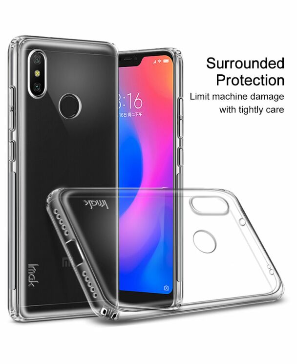 Силиконовый (TPU) чехол IMAK Airbag Case для Xiaomi Redmi 6 Pro / Mi A2 Lite - Transparent: фото 9 из 15