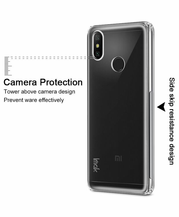 Силиконовый (TPU) чехол IMAK Airbag Case для Xiaomi Redmi 6 Pro / Mi A2 Lite - Transparent: фото 11 из 15