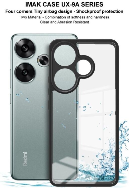 Силиконовый (TPU) чехол IMAK UX-9A Series для Xiaomi Poco F6 - Black: фото 8 из 14