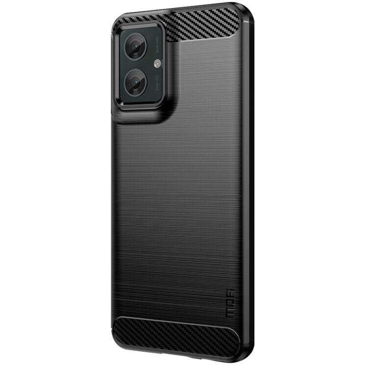 Силиконовый (TPU) чехол MOFI Carbon Fiber для Motorola Moto G55 - Black: фото 1 из 10