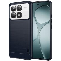 Силиконовый (TPU) чехол MOFI Carbon Fiber для Xiaomi 14T / 14T Pro - Blue: фото 1 из 9