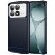 Силиконовый (TPU) чехол MOFI Carbon Fiber для Xiaomi 14T / 14T Pro - Blue (365711L). Фото 1 из 9
