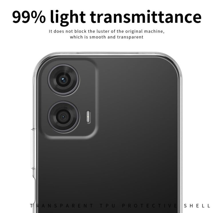 Силиконовый (TPU) чехол MOFI Thin Guard для Motorola Moto G24 / G04 - Transparent: фото 7 из 11