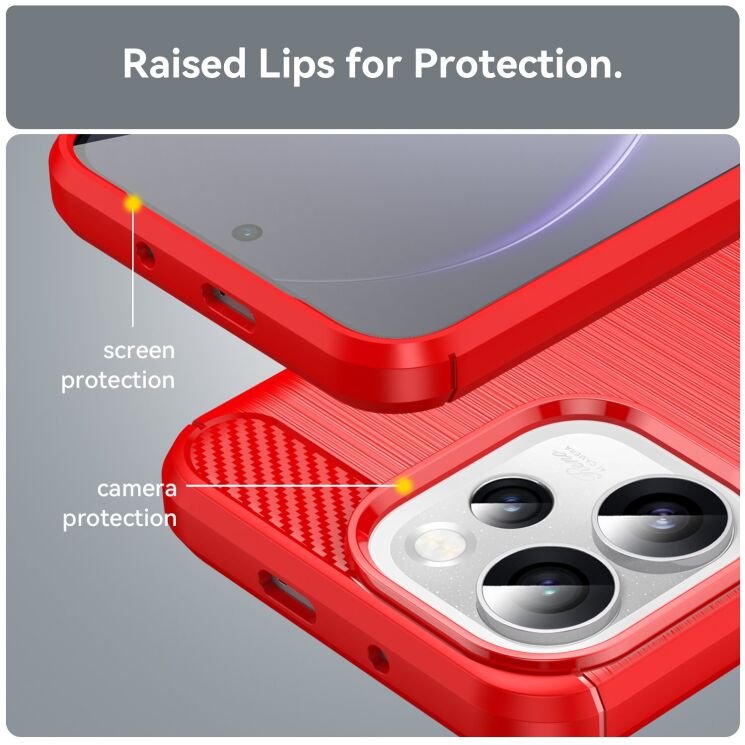 Силиконовый (TPU) чехол UniCase Carbon для OPPO Reno 15 Pro - Black: фото 6 из 8