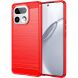 Силіконовий (TPU) чохол UniCase Carbon для Realme 16 Pro Plus - Red (428502R). Фото 1 з 8
