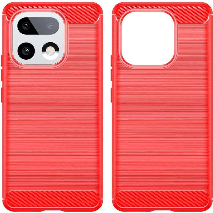 Силіконовий (TPU) чохол UniCase Carbon для Realme 16 Pro Plus - Red (428502R) Силіконовий (TPU) чохол UniCase Carbon для Realme 16 Pro Plus - Red: фото 2 з 8