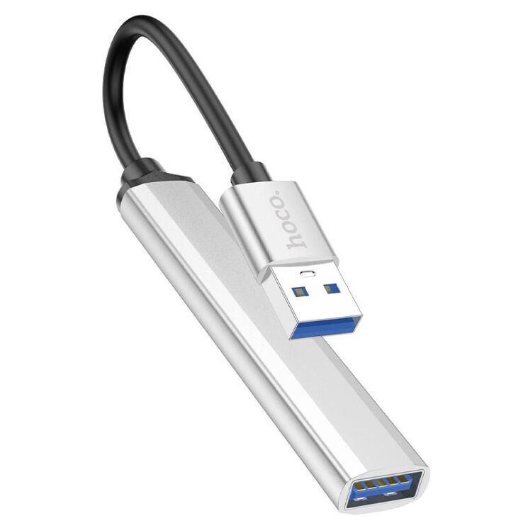 USB HUB Hoco HB26 4 in 1 Adapter USB to USB3.0 + 3USB2.0 - Silver: фото 3 з 6