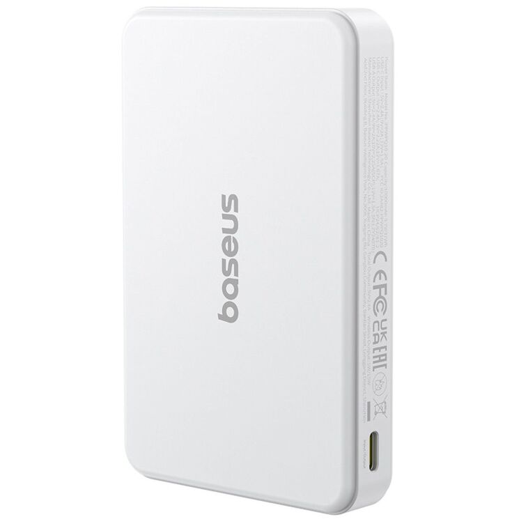 Зовнішній акумулятор Baseus Airpow 2 Qi2 22.5W (10000mAh) P10080000213-00 - White: фото 5 з 27