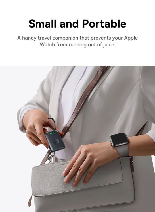 Зовнішній акумулятор Baseus EnerFill FW11 5W (1640mAh) для Apple Watch (E02053) - Midnight: фото 7 з 15