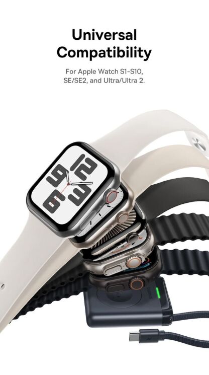 Зовнішній акумулятор Baseus EnerFill FW11 5W (1640mAh) для Apple Watch (E02053) - Midnight: фото 6 з 15