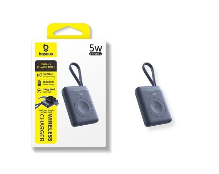 Зовнішній акумулятор Baseus EnerFill FW11 5W (1640mAh) для Apple Watch (E02053) - Midnight: фото 14 з 15
