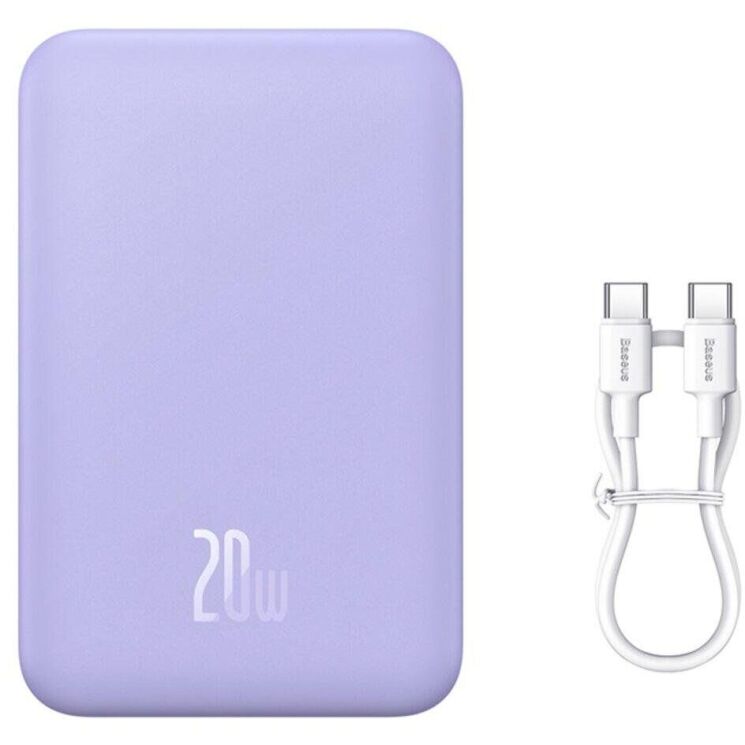 Зовнішній акумулятор Baseus Magnetic Mini 20W (20000 mAh) PPCX150005 - Purple (995443V) Зовнішній акумулятор Baseus Magnetic Mini 20W (20000 mAh) PPCX150005 - Purple: фото 7 з 25