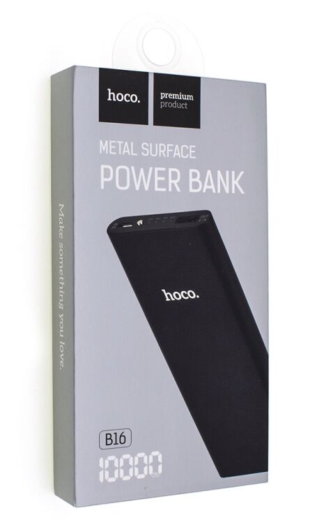 Внешний аккумулятор HOCO B16 Metal 10000 mAh - Black: фото 6 из 6
