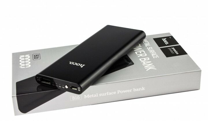 Внешний аккумулятор HOCO B16 Metal 10000 mAh - Black: фото 4 из 6