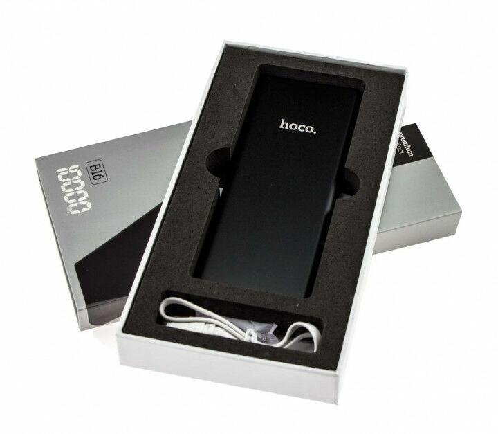 Внешний аккумулятор HOCO B16 Metal 10000 mAh - Black: фото 5 из 6