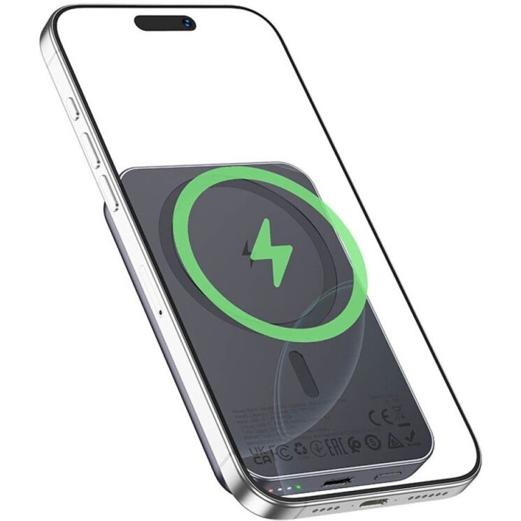 Зовнішній акумулятор Hoco J160 10W 5000mAh - Metal Gray: фото 2 з 9