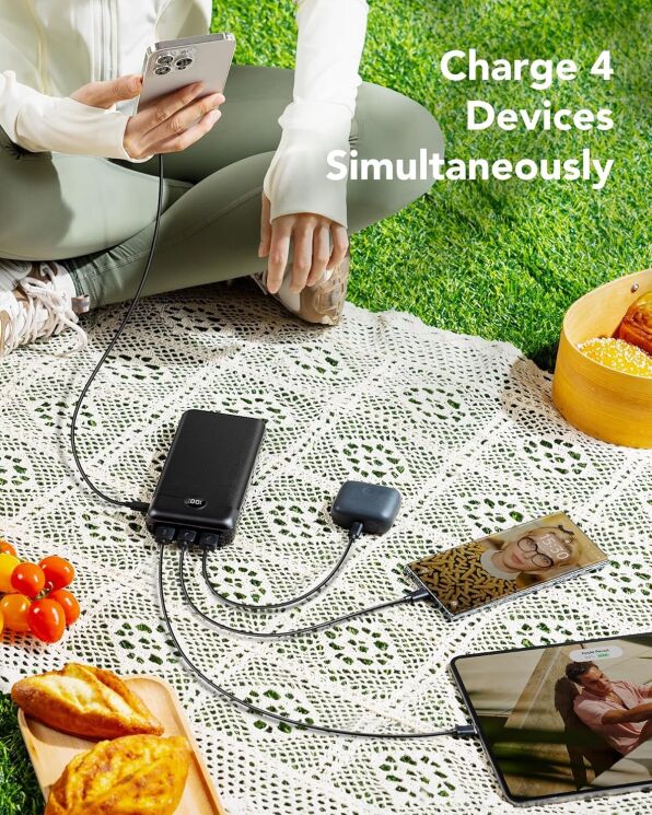 Внешний аккумулятор VEGER V2708 PD20W + QC3.0 (27000mAh) - Black: фото 2 из 8