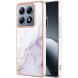 Захисний чохол Deexe Marble Case для Xiaomi 14T Pro - White (365641W). Фото 1 из 6
