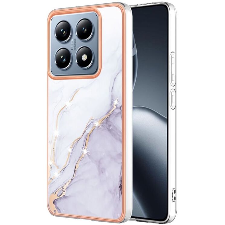 Захисний чохол Deexe Marble Case для Xiaomi 14T Pro - White: фото 1 из 6
