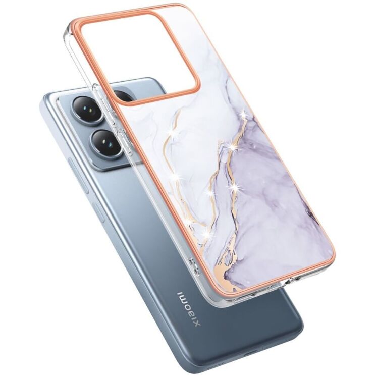 Захисний чохол Deexe Marble Case для Xiaomi 14T Pro - White: фото 2 из 6