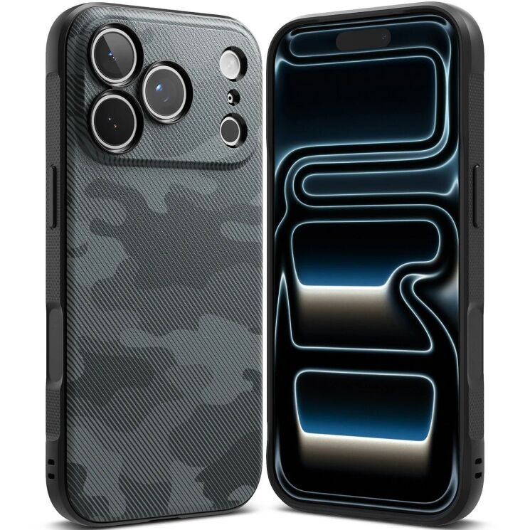 Защитный чехол Ringke Onyx для iPhone 18 Pro Max (8800380461901) - Camo Black (423984CB) Защитный чехол Ringke Onyx для iPhone 18 Pro Max (8800380461901) - Camo Black: фото 1 из 15