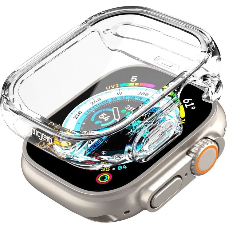 Захисний чохол Spigen (SGP) Ultra Hybrid (FW) для Apple Watch Ultra / Ultra 2 (49mm) - Clear: фото 2 з 19