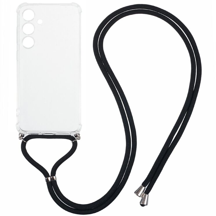 Захисний чохол UniCase AirBag with Strap для Samsung Galaxy S25 FE (S731) - Transparent: фото 1 з 5
