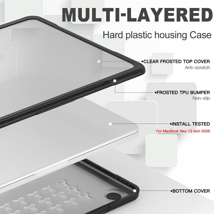 Защитная накладка Deexe Armor Layer для Apple MacBook Neo (2026) - Blue (236704L) Защитная накладка Deexe Armor Layer для Apple MacBook Neo (2026) - Blue: фото 4 из 9