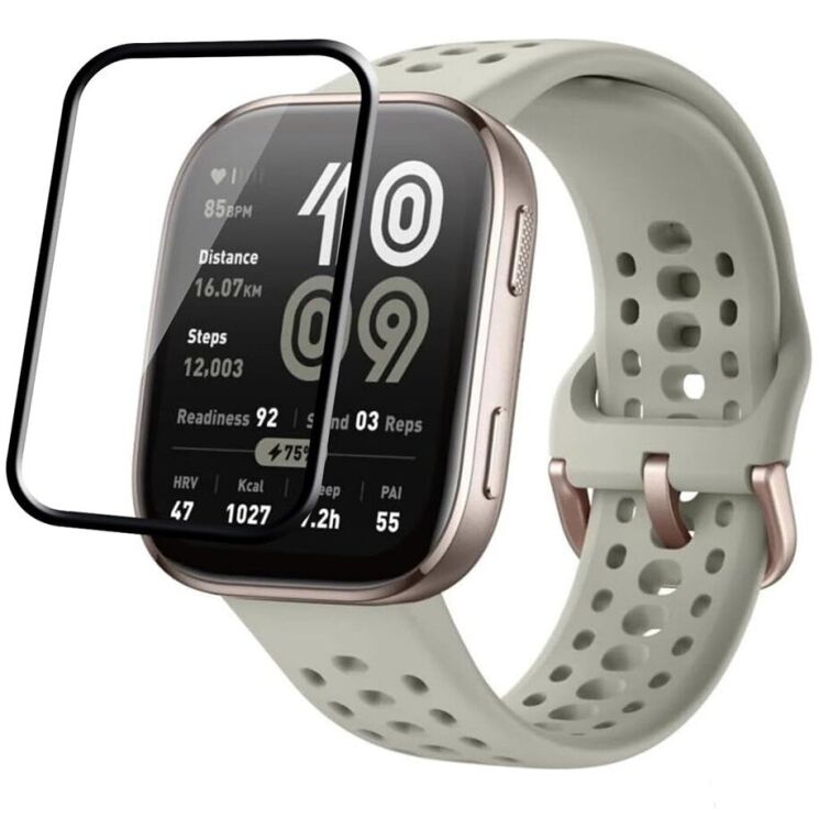 Защитная пленка Deexe 3D Film для Xiaomi Amazfit Bip 6 - Black: фото 1 из 5
