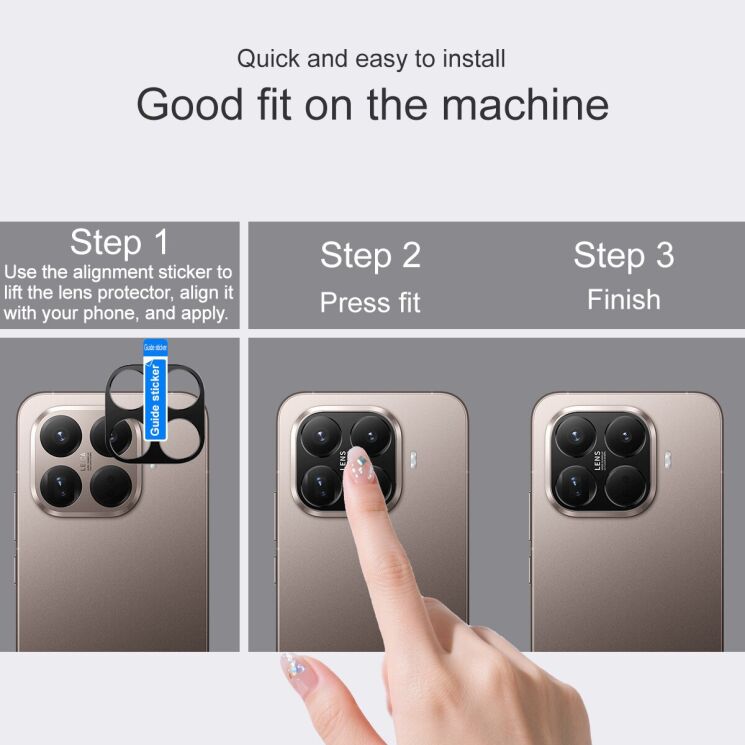 Захисна рамка IMAK Camera Styling для Xiaomi 15T Pro - Black: фото 6 з 8