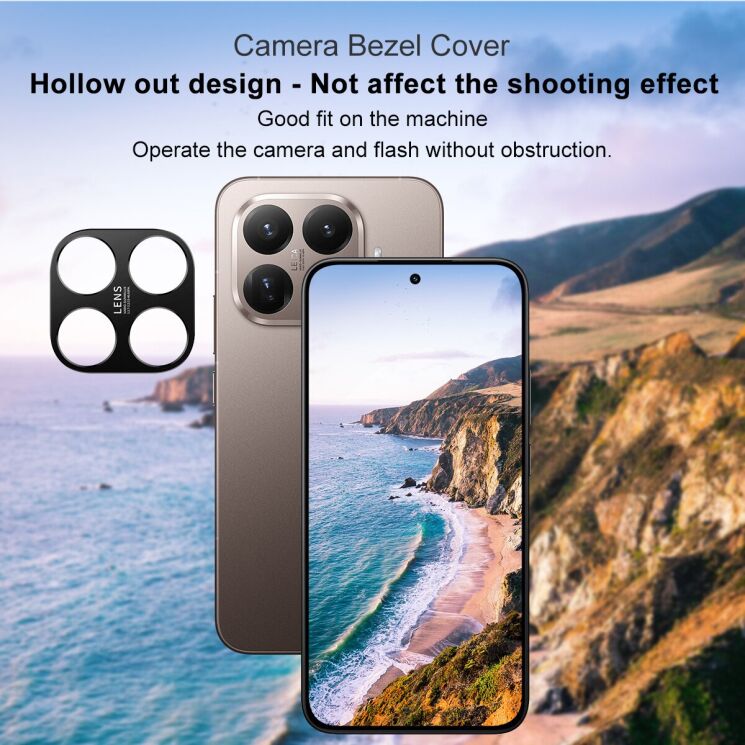 Захисна рамка IMAK Camera Styling для Xiaomi 15T Pro - Black: фото 5 з 8