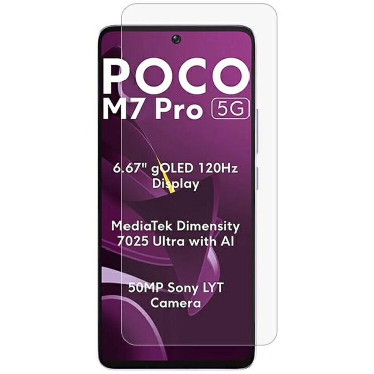 Захисне скло AMORUS Ultra Clear для Xiaomi Poco M7 Pro: фото 1 з 9