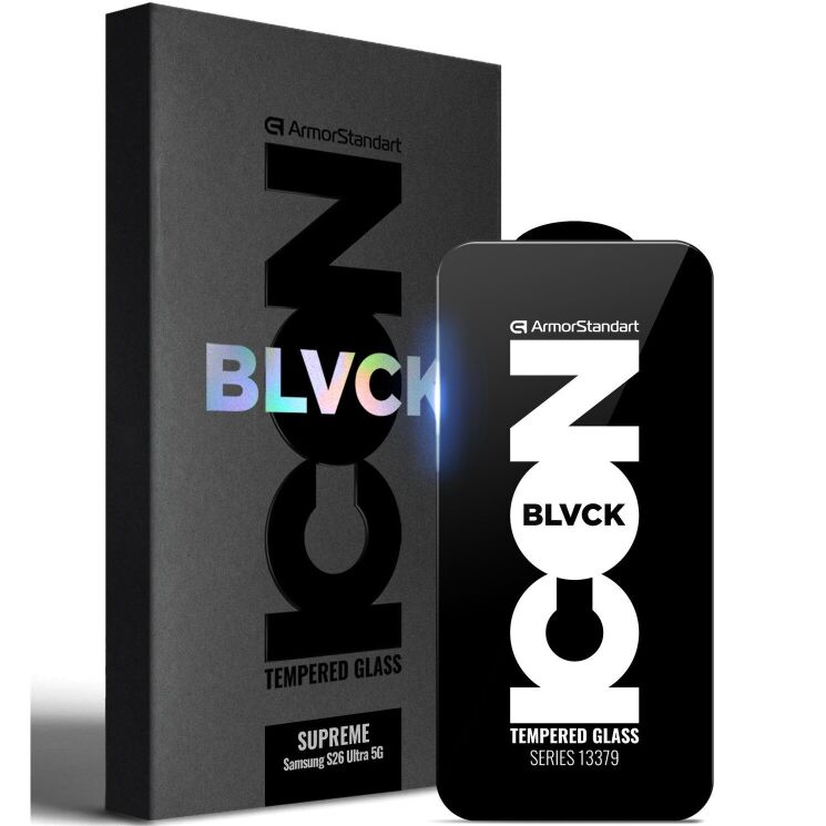 Защитное стекло ArmorStandart Supreme Black Icon (FP) для Samsung Galaxy S26 Ultra (S948) - Black: фото 1 из 11