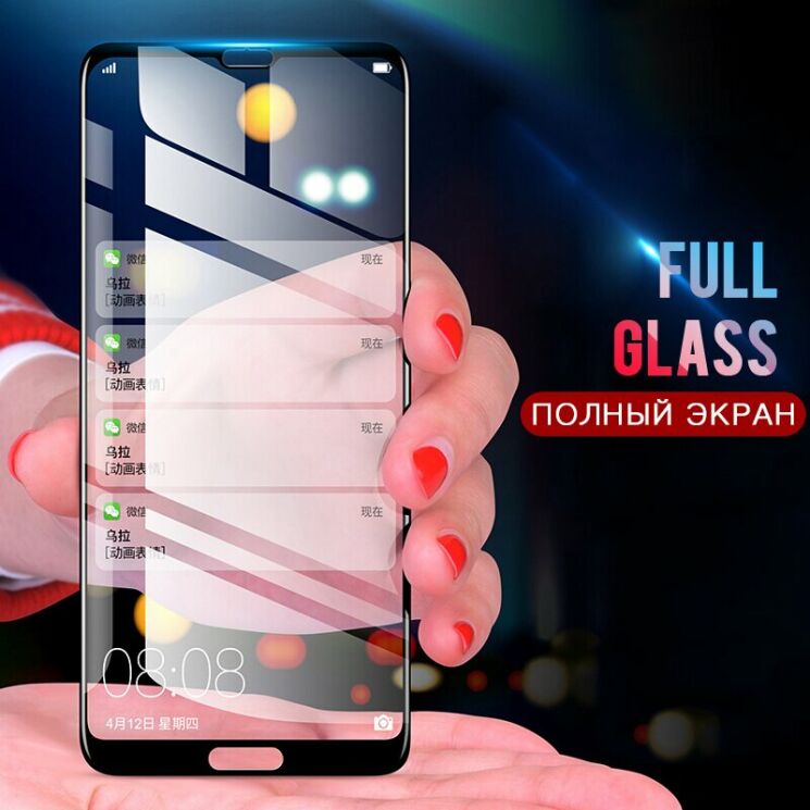 Захисне скло Deexe 5D Full Glue для Huawei P20 Pro - Black: фото 2 з 3