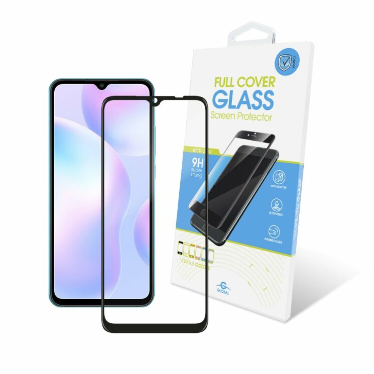 Защитное стекло Global Full Glue для Xiaomi Redmi 9A / 9C / 10A / A1 - Black: фото 1 из 3