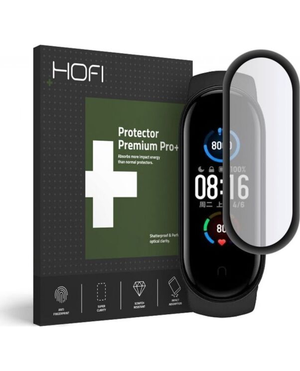 Защитное стекло HOFI Hybrid Glass для Xiaomi Mi Band 5 - Black: фото 1 из 2